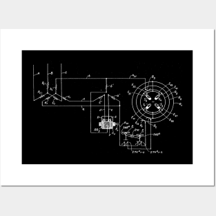 Driving Arrangements for Sewing Machine Vintage Patent Hand Drawing Posters and Art